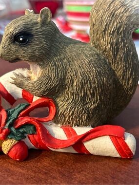 Tom Rubel Silver Deer Christmas Animal Collectible. Squirrel